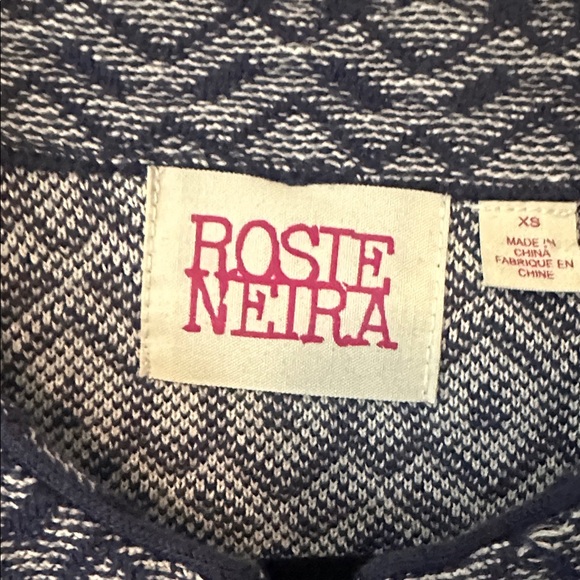 Anthropologie Blue and Gray Patterned Jacket - Picture 2 of 3